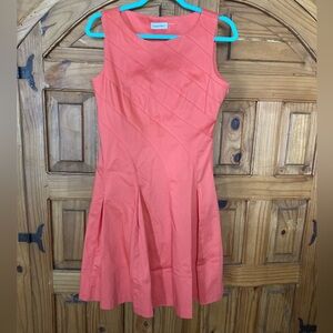 Calvin Klein Women's Coral Midi Dress Size 6